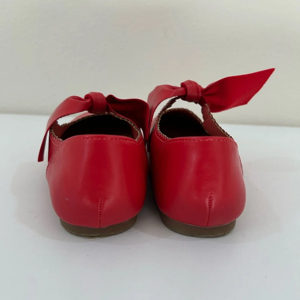 Dream Pairs Girls Red Bow Mary Jane Flats, Size 4